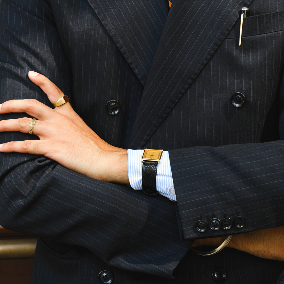 SIGNATURE BLACK PINSTRIPE SUIT